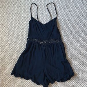 Navy blue romper
